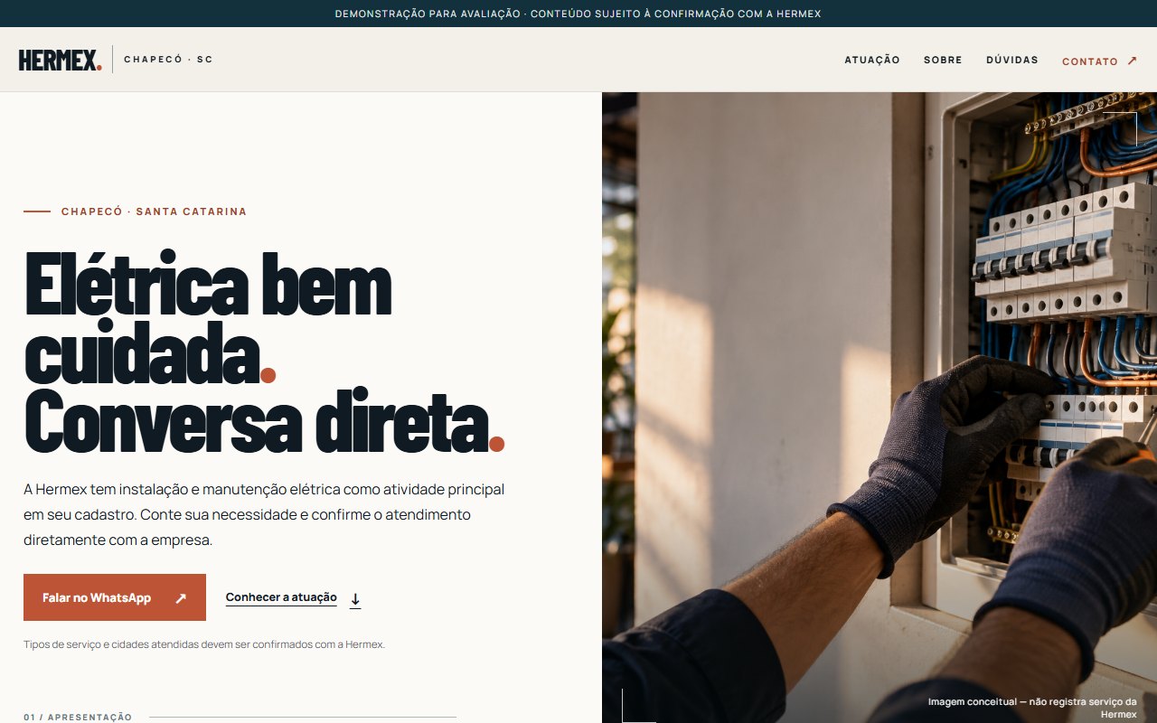 Captura do protótipo independente Hermex